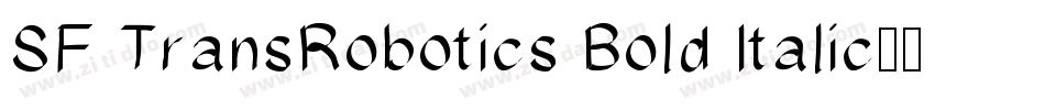 SF TransRobotics Bold Italic字体转换